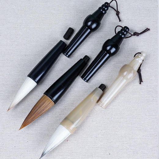 仿牛角斗笔写对联斗方狼毫兼毫毛笔文房四宝 商品图3