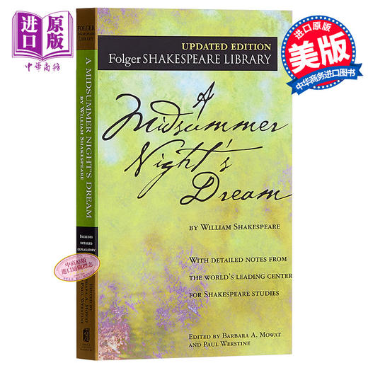 预售 【中商原版】莎士比亚：仲夏夜之梦 英文原版 Folger Shakespeare Library：A Midsummer Night’s Dream 商品图0