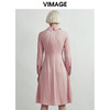 VIMAGE纬漫纪秋款时尚通勤纯色百搭修身收腰显瘦连衣裙女V1407018 商品缩略图4
