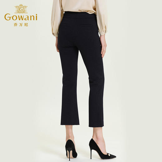 乔万尼新款裤子微喇双排扣设计感休闲气质高腰显瘦显高长裤ES3F509 商品图3