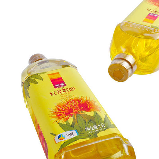 中粮悦润红花籽油礼盒 物理压榨 健康食用油 香气足 1L*2瓶 商品图2