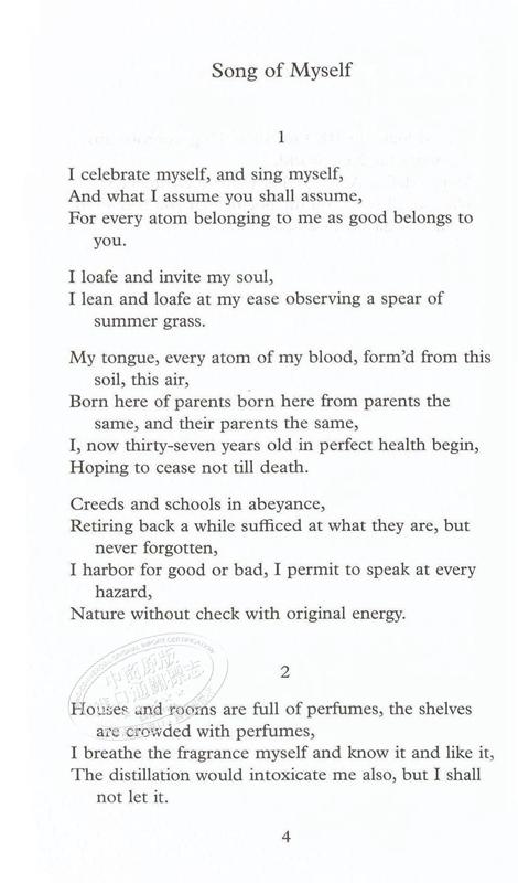 【中商原版】Collectors Library系列 惠特曼：草叶集 英文原版 Leaves of Grass 外国诗歌 Walt Whitman 商品图5