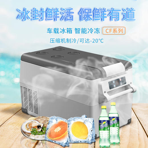 德技压缩机车载冰箱外贸工厂直供/大容量45L/零下20°制冷/一年厂家质保 商品图1