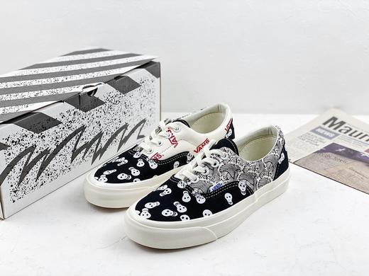 Vans Vault OG Era LX高端支线黑色骷髅 浮世绘浪低帮 硫化帆布低帮休闲板鞋 商品图0