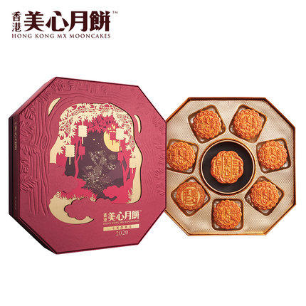 【香港美心月饼】七星伴明月6口味月饼礼盒（八颗装） 商品图0