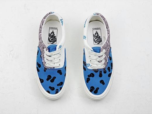 Vans Vault OG Era LX高端支线蓝色骷髅 浮世绘浪低帮 硫化帆布低帮休闲板鞋 商品图1