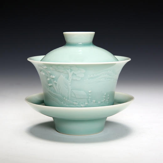 四季山水青瓷茶器·盖碗 商品图0
