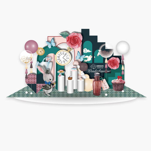 爱丽丝（绿）背景 商品图1