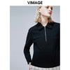  VIMAGE纬漫纪秋款时尚休闲舒适翻领纯色显瘦百搭卫衣上衣女V1413013 商品缩略图0
