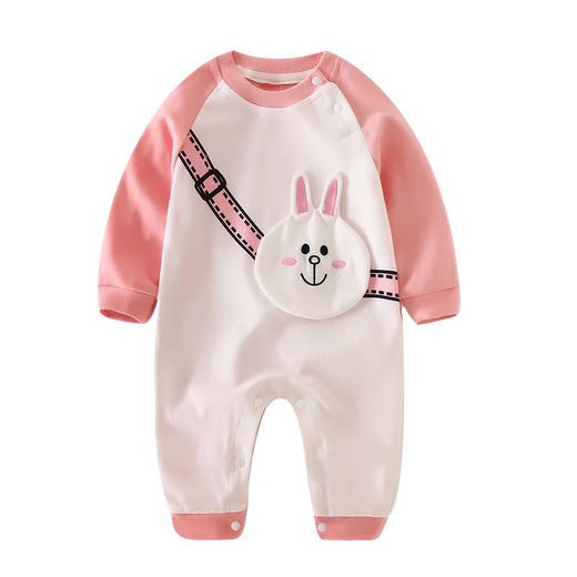 网红婴儿连体衣超萌可爱女春秋纯棉宝宝哈衣套装衣服六个月秋装