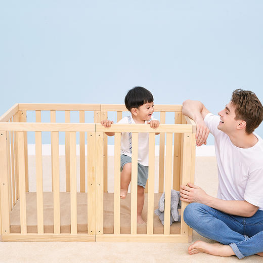 英氏实木婴儿床儿童床BB床百变床多功能新生儿床游戏床184A0771 商品图2