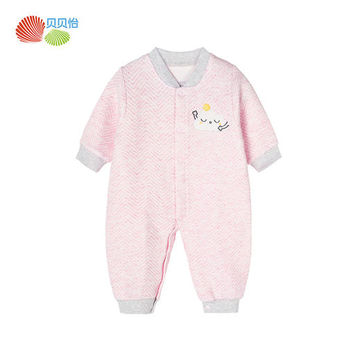 贝贝怡婴幼儿童装新款连体春秋衣可爱爬服哈衣男女宝宝加厚睡衣214L484
 商品图6