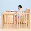 英氏实木婴儿床儿童床BB床百变床多功能新生儿床游戏床184A0771 商品缩略图5