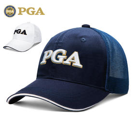 美国PGA 高尔夫男士球帽 透气网球帽 防晒遮阳 可调节 职业款男帽