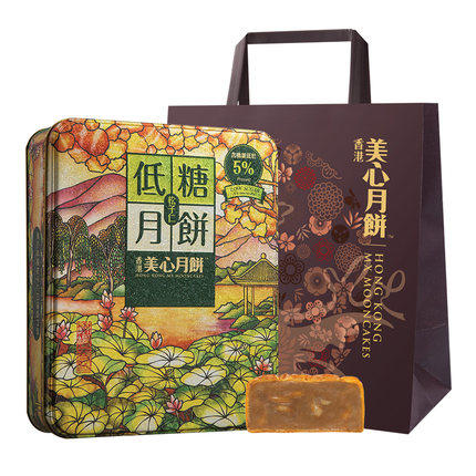 【香港美心月饼】低糖松籽仁白莲蓉月饼礼盒（六颗装） 商品图1