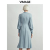 VIMAGE纬漫纪秋款时尚舒适修身显瘦纯色百搭A摆连衣裙女V1407019 商品缩略图5