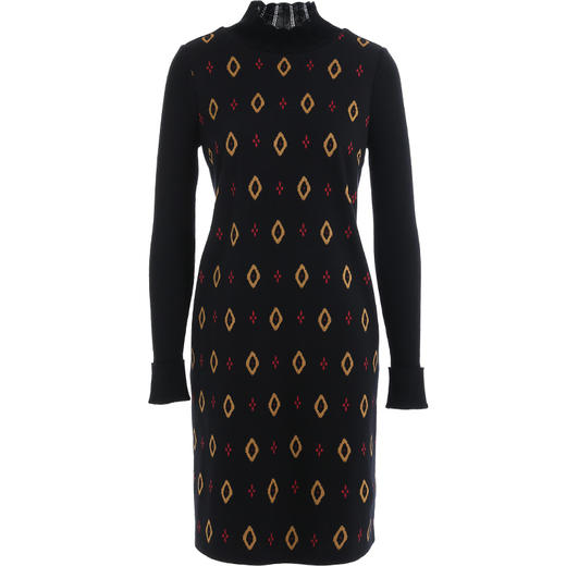 乔万尼秋冬长袖连衣裙气质羊毛时尚修身显瘦中长裙ES4E302 商品图4