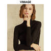 VIMAGE纬漫纪春季新款简约百搭基础款纯色半高领针织打底衫女V1201804 商品缩略图2