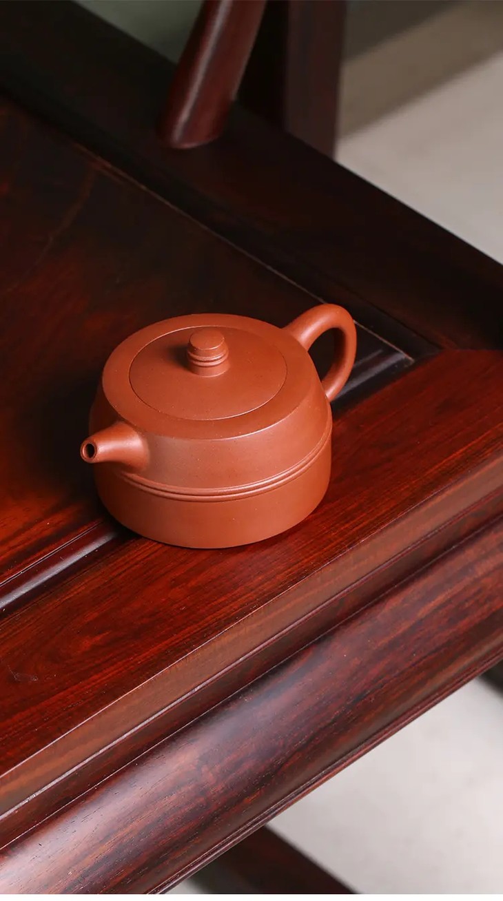 紫砂壶双线井栏壶底槽青240cc万志强全手工制作