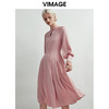 VIMAGE纬漫纪秋款时尚舒适修身显瘦纯色百搭A摆连衣裙女V1407019 商品缩略图6