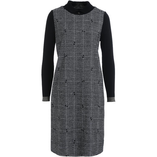 乔万尼新款绵羊毛连衣裙英伦休闲风拼接设计打底修身针织衫ES3E527 商品图4