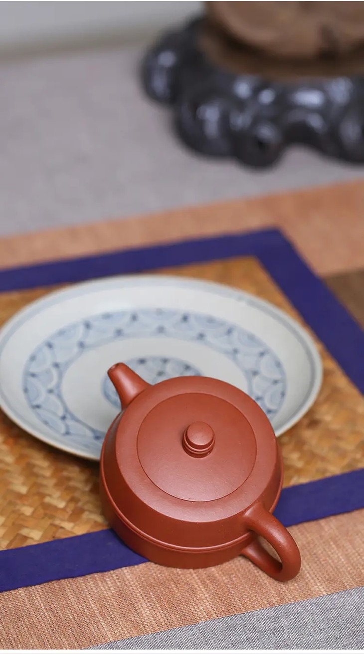 紫砂壶双线井栏壶底槽青240cc万志强全手工制作