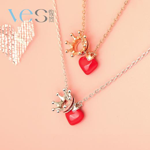 【会员精选】小红心皇冠银925套链 商品图2