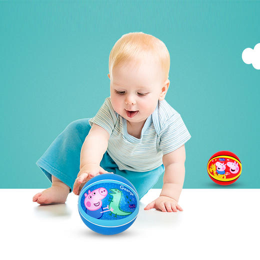 哈哈球小猪佩奇2号酷炫篮球 加厚儿童篮球亲子户外运动1-3岁玩具 商品图3