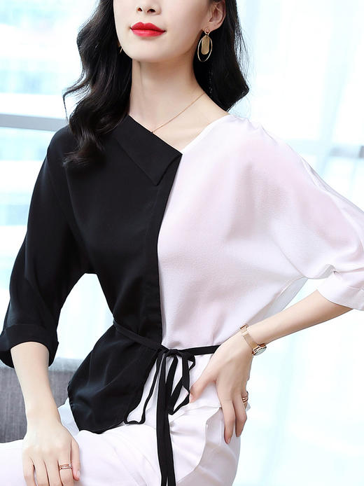 裁缝学苑AG83真丝衬衫新款衬衣衣服纸样女装上衣服装打版裁剪图女 商品图1