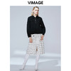  VIMAGE纬漫纪秋款时尚休闲舒适翻领纯色显瘦百搭卫衣上衣女V1413013 商品缩略图1