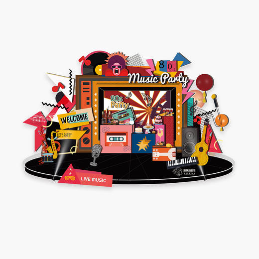 复古音乐会背景 商品图0