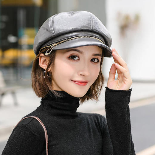 yl-c0132新款时尚气质百搭贝雷帽两种戴法