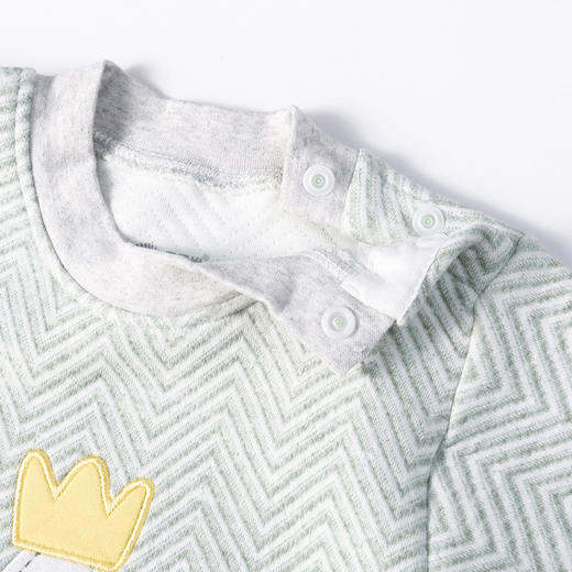 贝贝怡儿童保暖内衣套装加厚女宝宝冬装婴儿夹棉洋气男秋衣睡衣裤BB8211
 商品图11