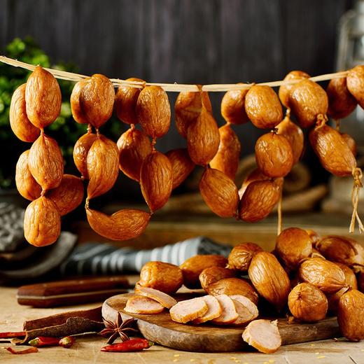 秋林里道斯风味枣肠200g/袋 枣型香肠肉肠 东北特产 哈尔滨红肠 烟熏烤肠 枣肠200g*2袋 商品图1