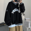 春秋季美式街头复古字母棒球风oversize卫衣男港风ins上衣潮 商品缩略图0
