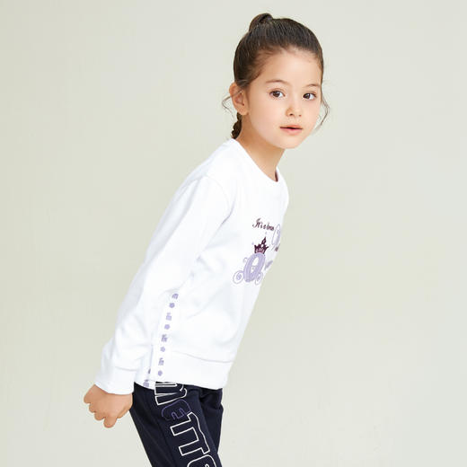 METTE儿童卫衣2020新款秋装女大童卫衣上运动舒适百搭上装套头衫 商品图2