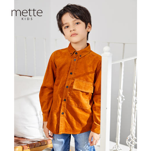 METTE男童装衬衫长袖帅气2020新款纯棉格子潮流时髦儿童男孩衬衣 商品图1