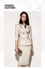 “湖海庄园”J8102288B 颈袖添香品牌冬装新款高端OL职业装气质修身羊毛条纹套装女套裙J8102288B 商品缩略图0