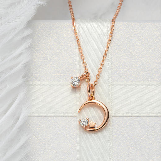 【宏艺珠宝】t星月光辉·银项链