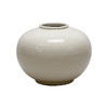 白釉花瓶 White ceramic vase round 商品缩略图1