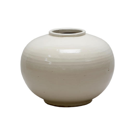 白釉花瓶 White ceramic vase round 商品图1