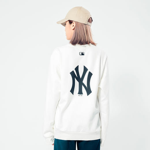 mlb卫衣刺绣大logo系列经典nyla刺绣大logo卫衣经典圆领长袖男女同款