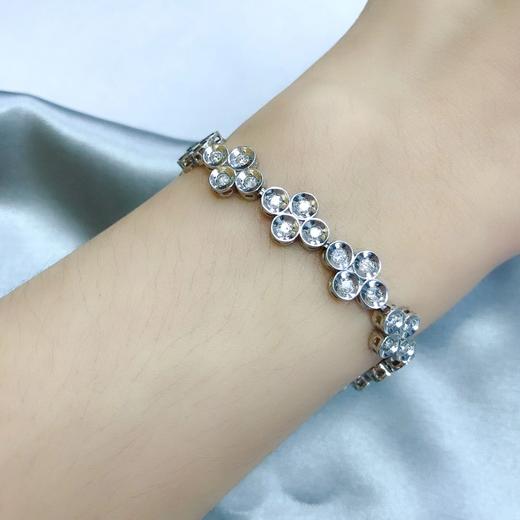 闪亮钻石手链特惠超级漂亮的大钻pt850钻石手链钻石3克拉手链18cm净重