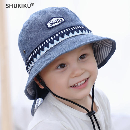 日本SHUKIKU儿童牛仔防晒帽 秋冬款 商品图1