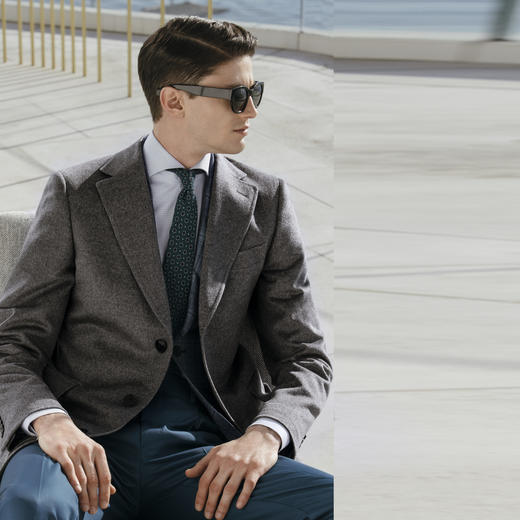 Stylbiella 羊绒羊毛深灰色切斯菲尔德大衣 商品图0