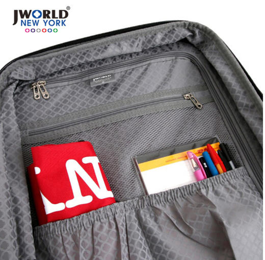 美国大牌 JWORLD杰华德行李箱纯色拉杆箱万向轮旅行箱密码箱男女登机箱JLH-2900 商品图13