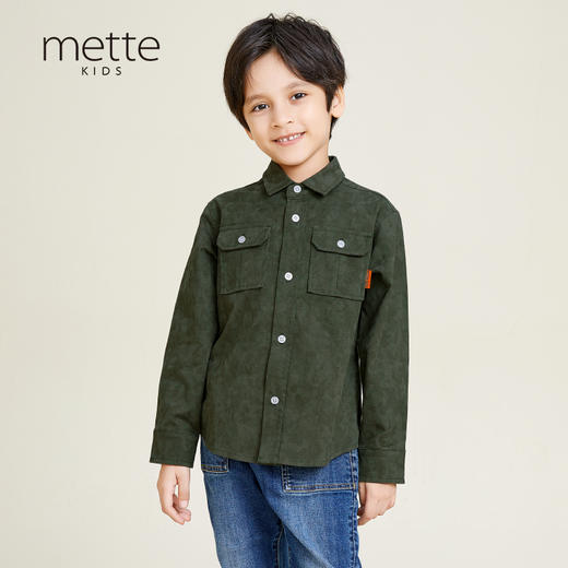 mette男童装衬衫长袖帅气2020新款格子潮流儿童网红男孩衬衣潮流 商品图0