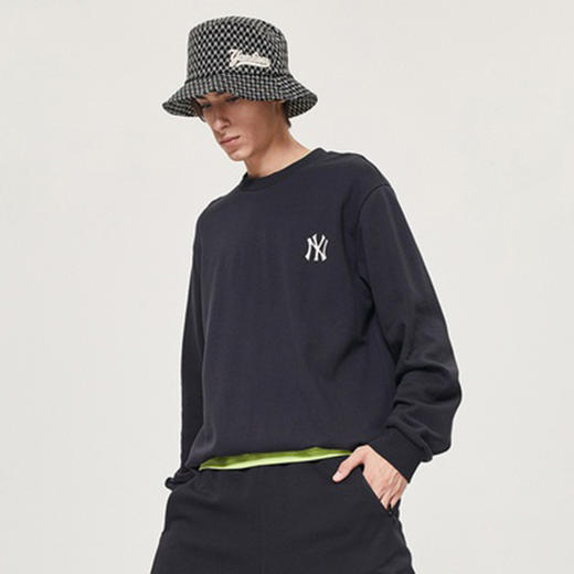 【mlb卫衣 刺绣大logo系列】 经典ny/la刺绣大logo卫衣 经典圆领长袖