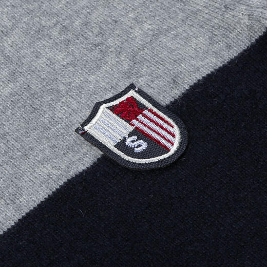 METTE羊绒世家童装100%山羊绒衫中大童男宝圆领撞色内搭保暖毛衣 商品图3