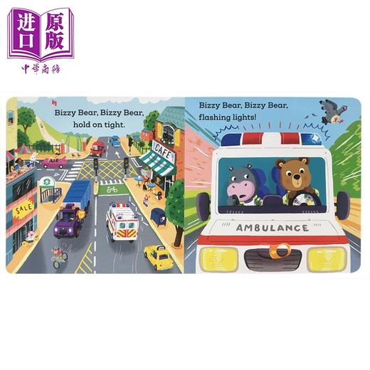 【中商原版】Bizzy Bear 小熊很忙系列1 Ambulance Rescue 儿童机关操作书 交通工具类儿童书籍 撕不烂书 纸板书 英文原版 3-6岁 商品图1